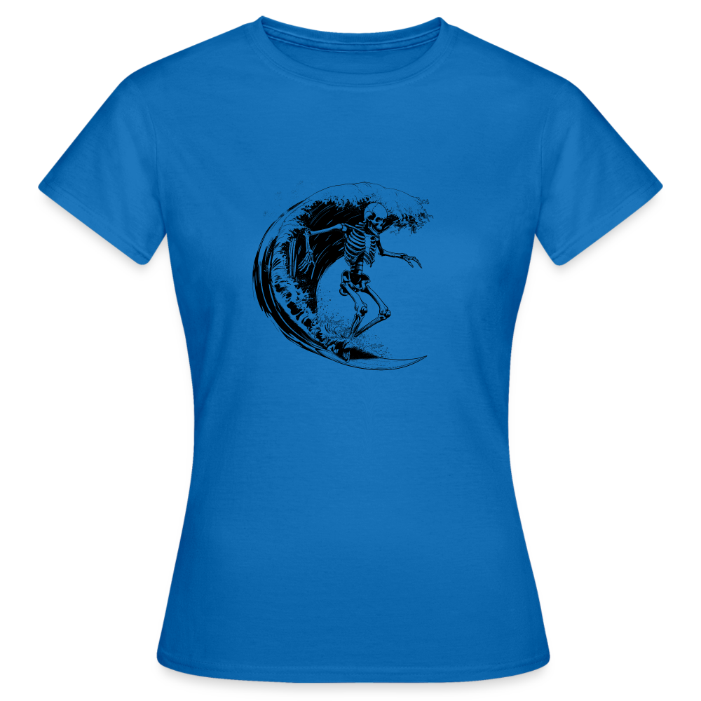 Cooles Surfer Skelett - Frauen T-Shirt - Royalblau