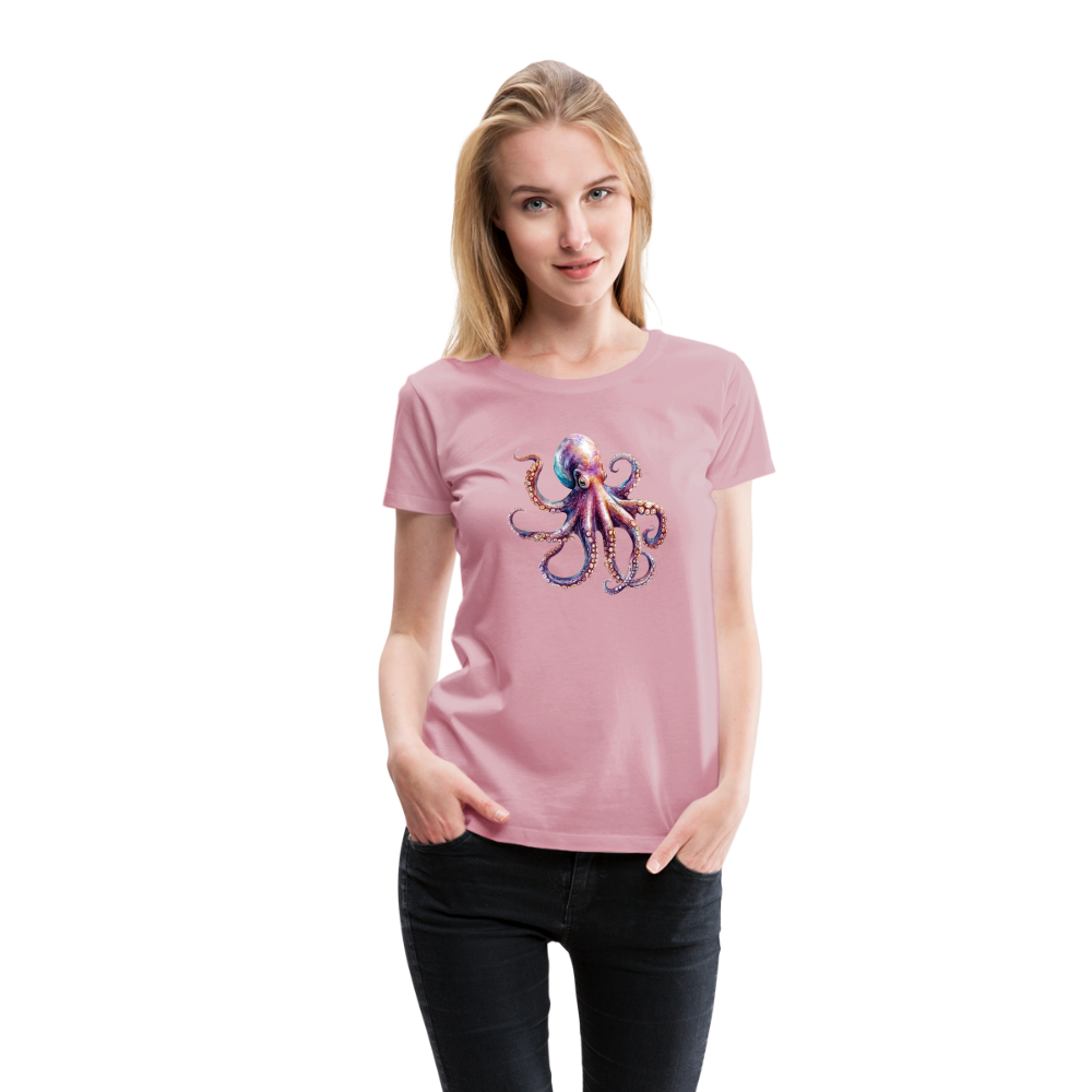 Cooles Wasserfarben Aquarell Oktopus Design - Frauen Premium T-Shirts - Hellrosa