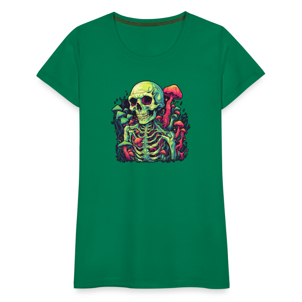 Horror Pilz Skelett - Happy Halloween - Frauen Premium T-Shirt - Kelly Green