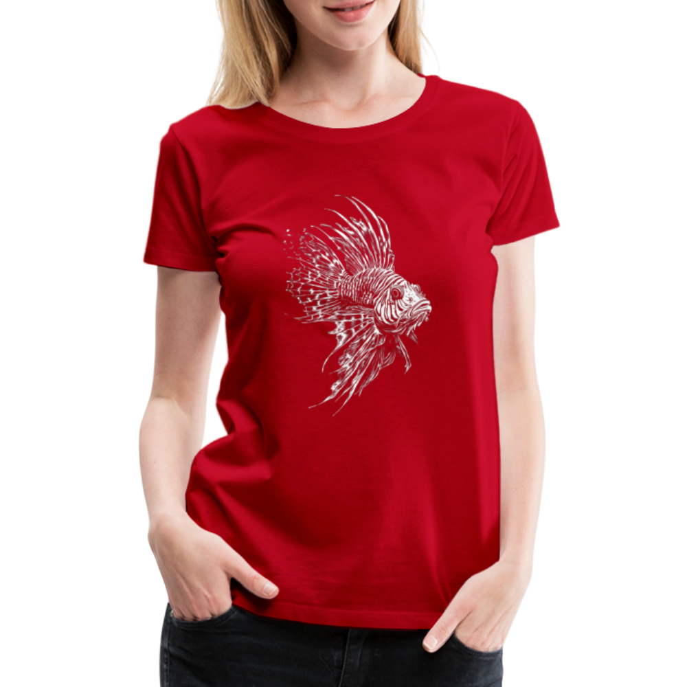 Rotfeuerfisch - Monochrom - Frauen Premium T-Shirt - Rot