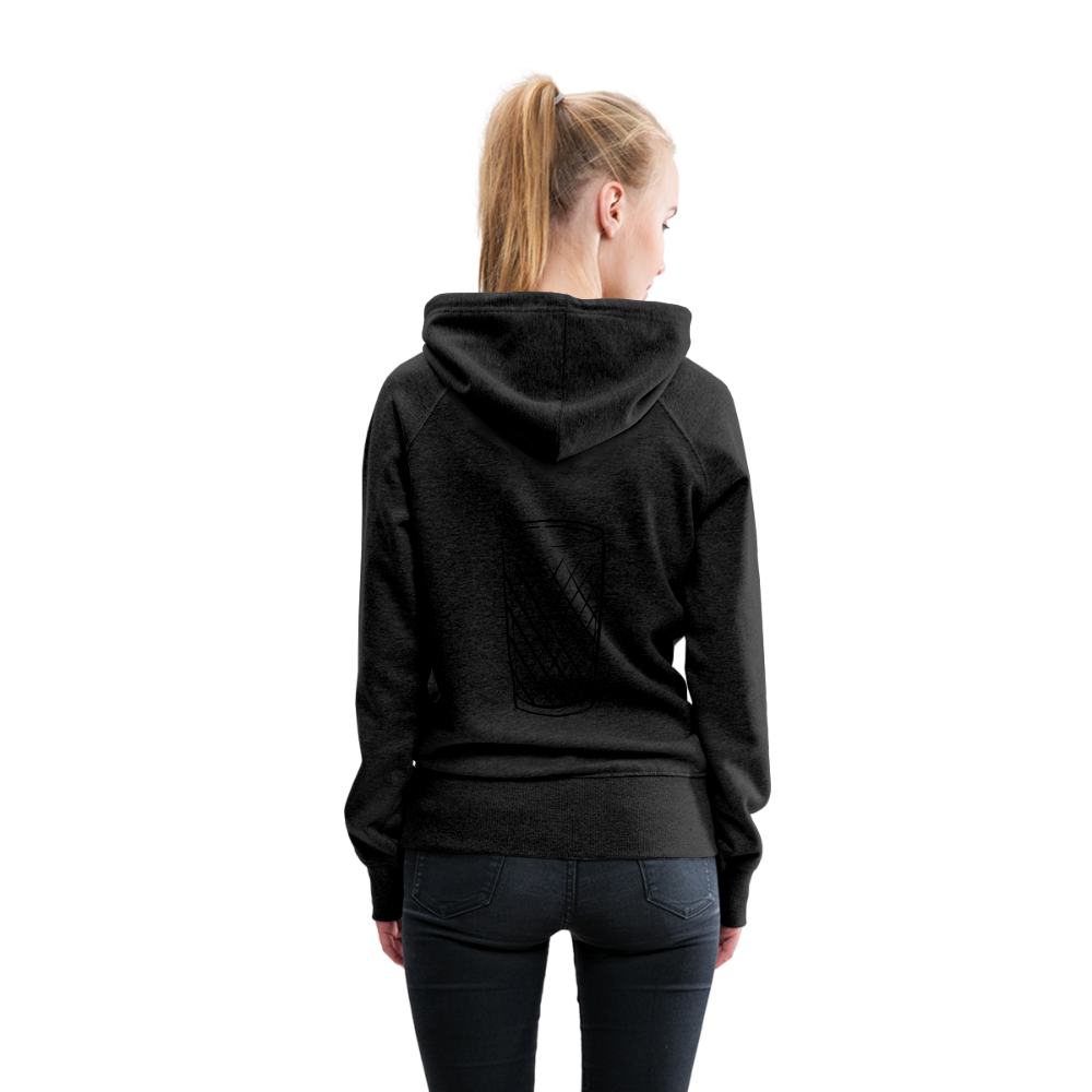 Frankfurter Geripptes - Äpplerglas - Hessisch Mundart - Frauen Premium Hoodie - Anthrazit