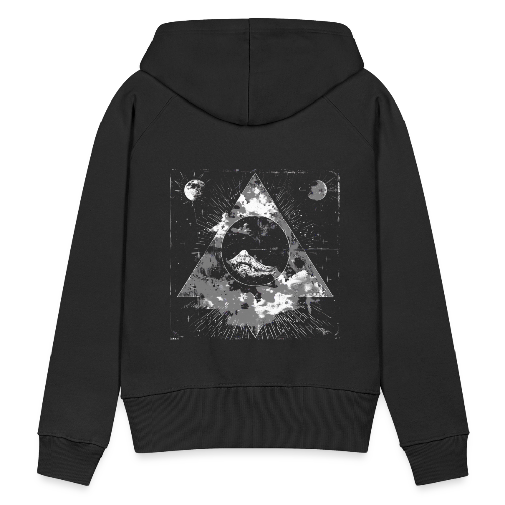 Surreales Motiv mit Mond und Bergen - Frauen Premium Hoodie - Schwarz