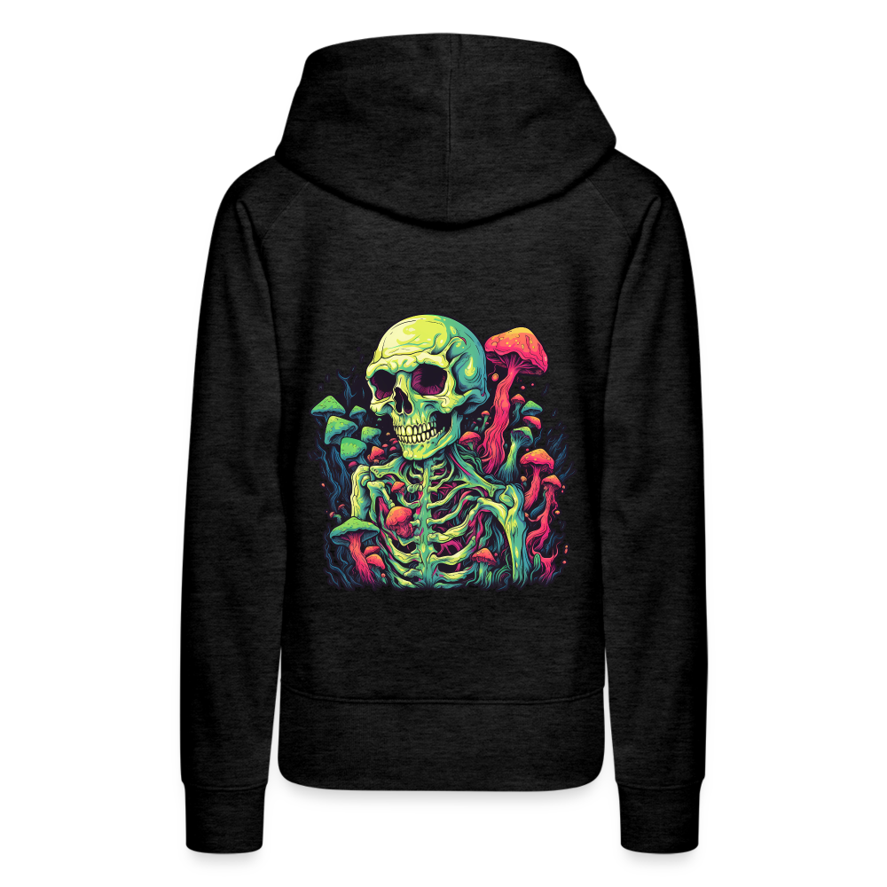 Horror Pilz Skelett - Happy Halloween - Frauen Premium Hoodie - Anthrazit
