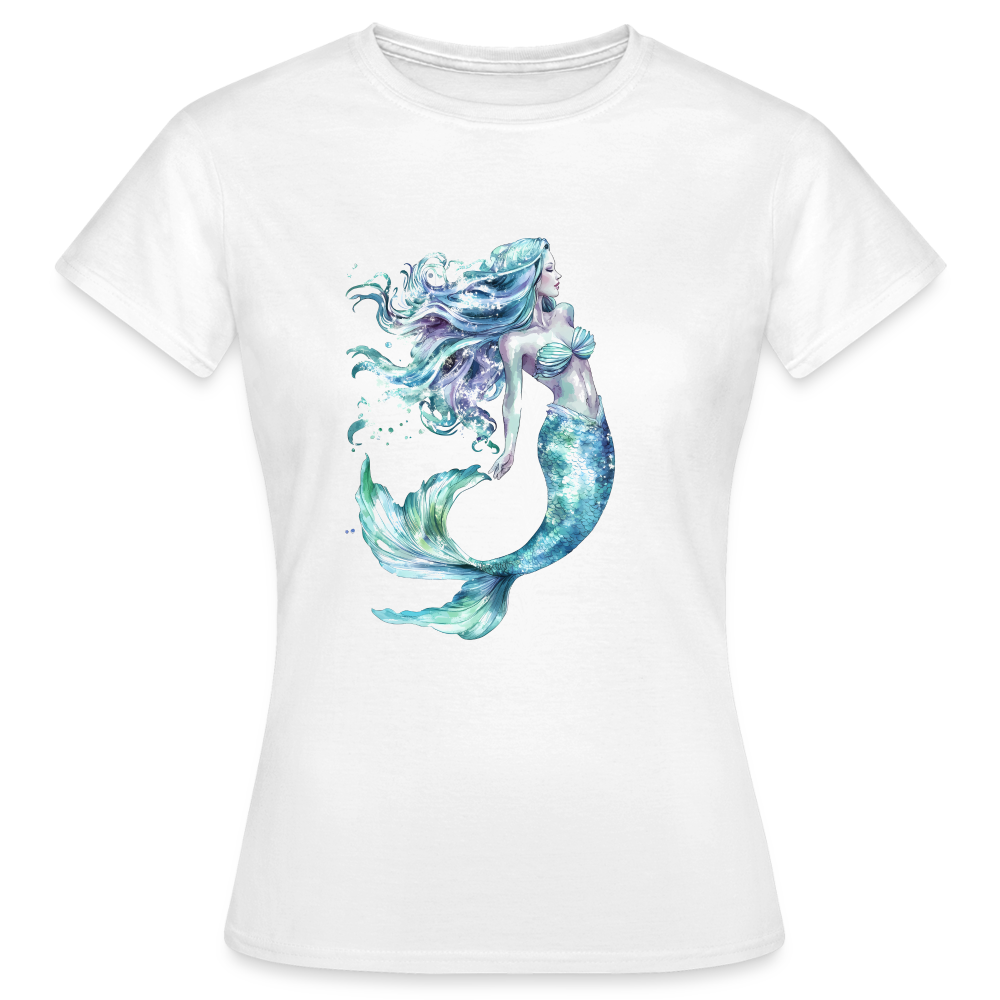 Meerjungfrau als Aquarelle - Frauen T-Shirt - Weiß