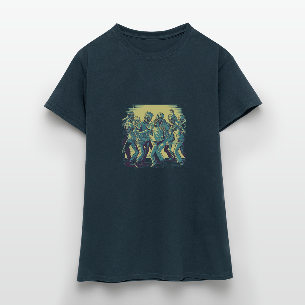 Tanzende Zombies - Gruseliges Zombie Motiv - Frauen T-Shirt - Navy