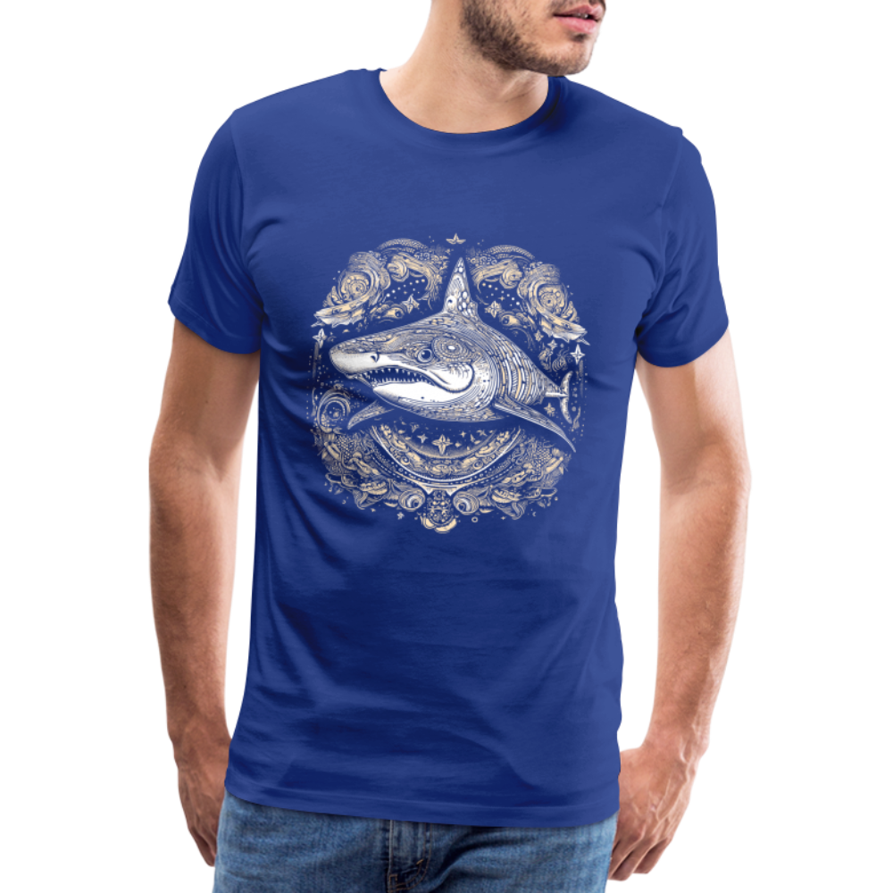 Cooler Hai mit Boho/Tribal Mustern - Männer Premium T-Shirts - Königsblau