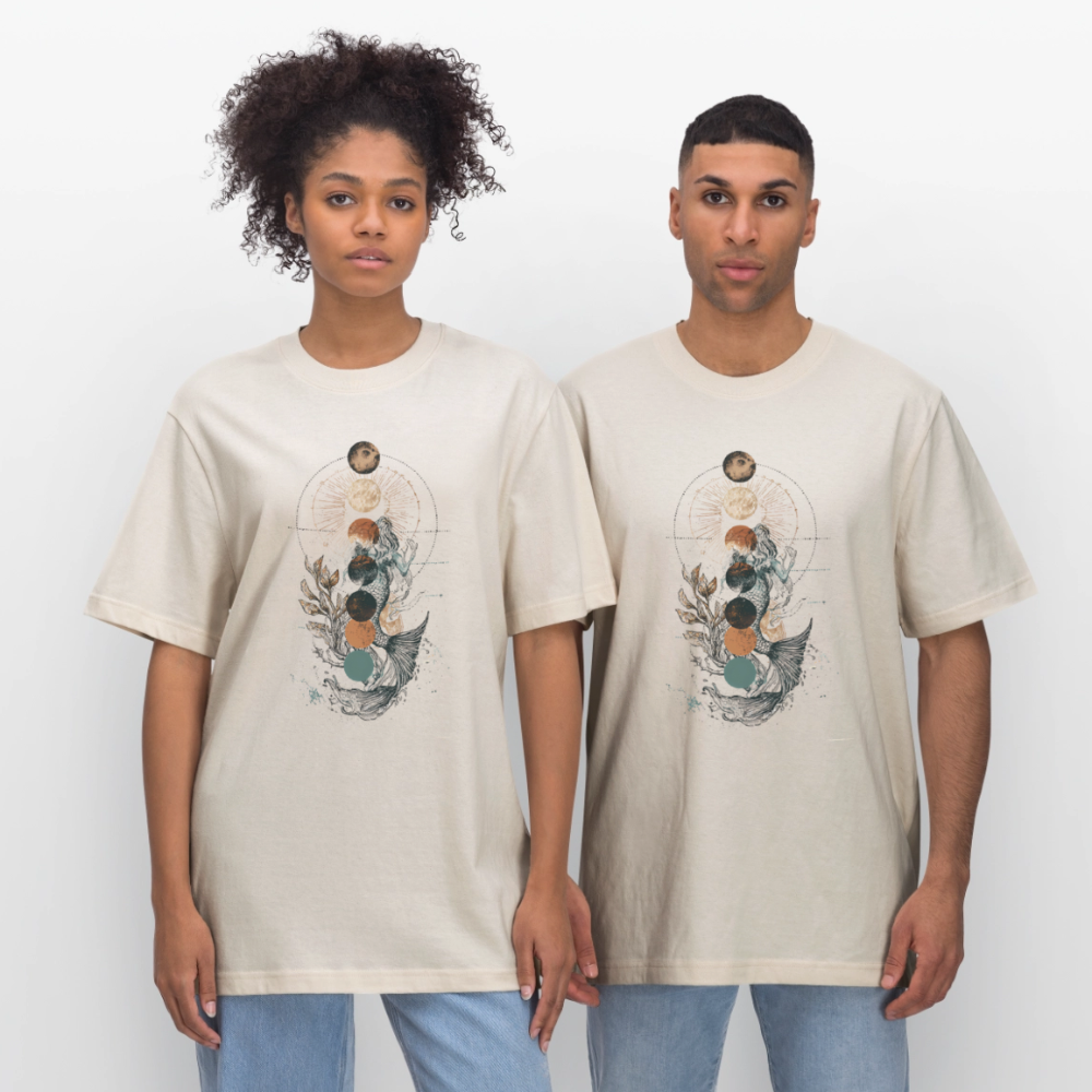 Mystic Mermaid – Mondphasen - Stanley/Stella Relaxed Fit Unisex Bio-T-Shirt Sparker - Naturweiß