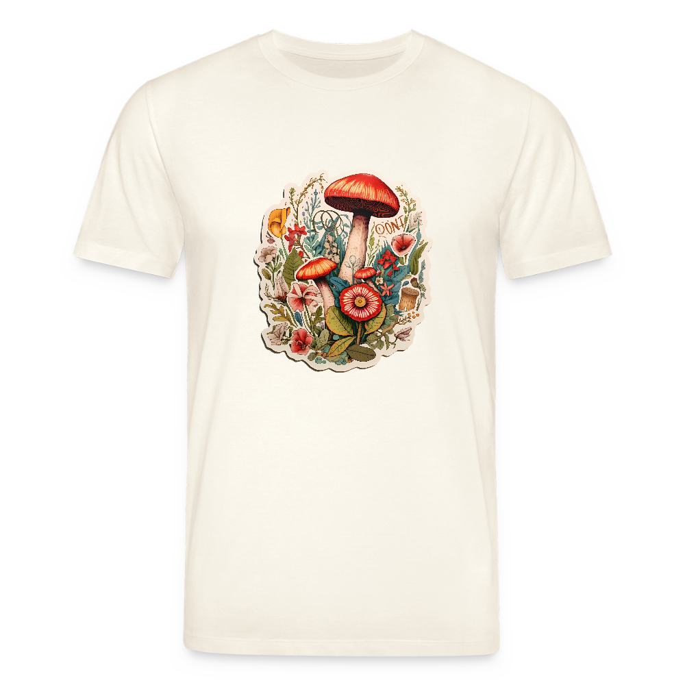 Boho Kunst mit Pilzen und Blumen - Stanley/Stella Unisex Bio-T-Shirt CREATOR - Naturweiß