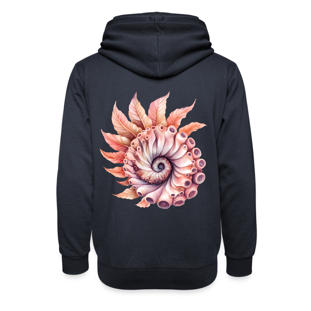Fedriger Tentakel Nautilus - Goldener Schnitt - Unisex Schalkragen Hoodie - Navy