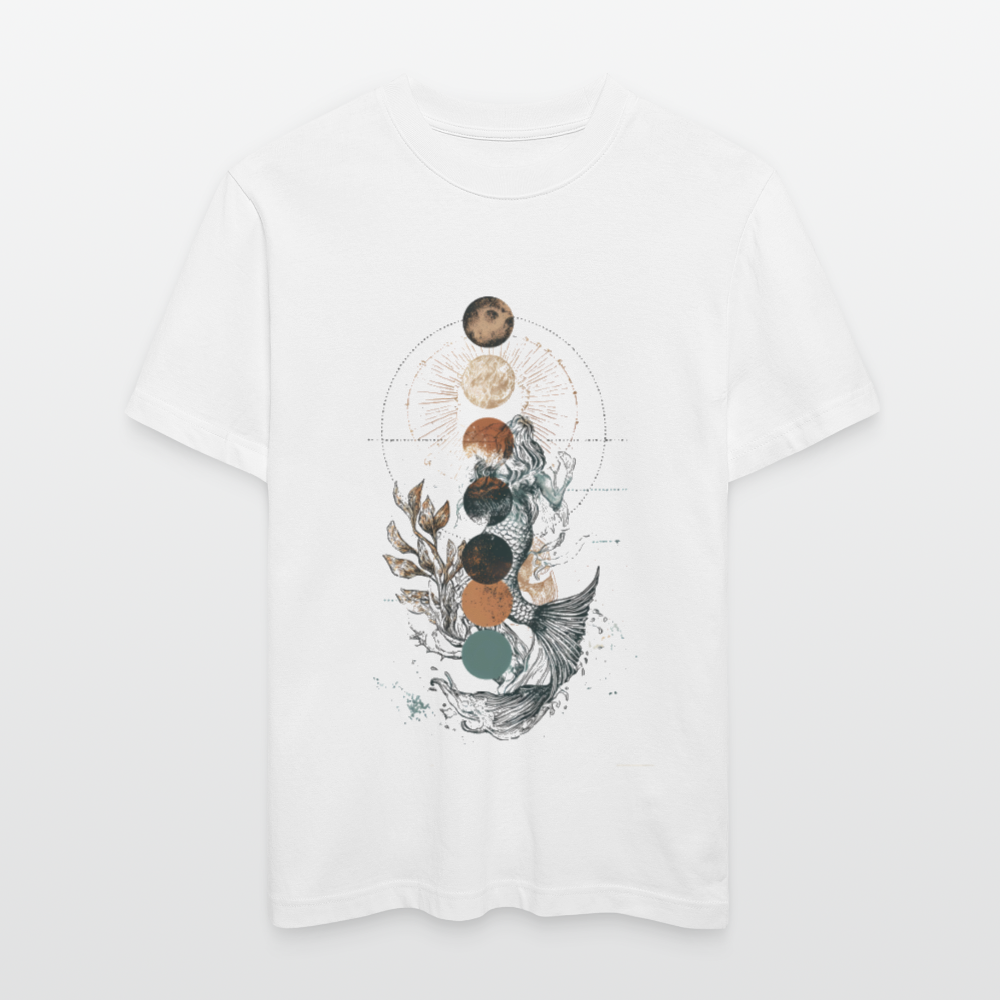 Mystic Mermaid – Mondphasen - Stanley/Stella Relaxed Fit Unisex Bio-T-Shirt Sparker - Weiß