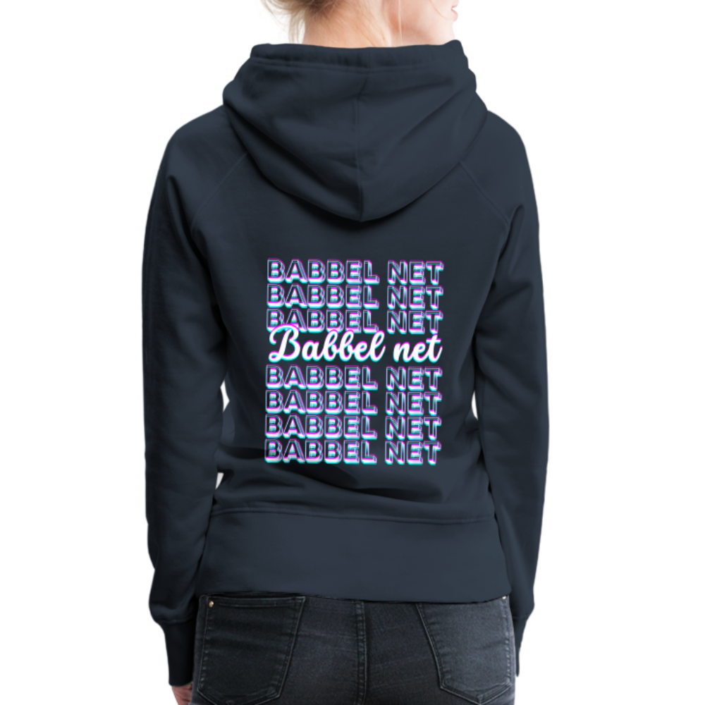Babbel net - Hessisch Mundart - Frauen Premium Hoodie - Navy