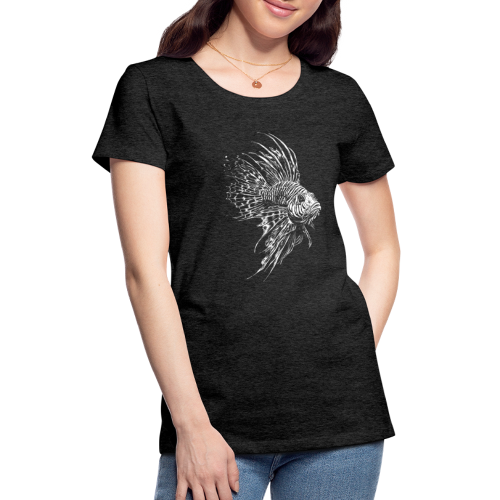 Rotfeuerfisch - Monochrom - Frauen Premium T-Shirt - Anthrazit