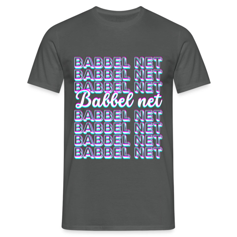 Babbel net - Hessisch Mundart - Männer T-Shirt - Anthrazit
