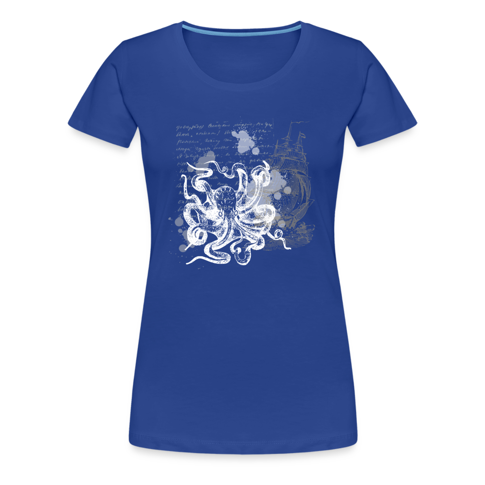 Vintage Steampunk Oktopus Motiv - Frauen Premium T-Shirts - Königsblau