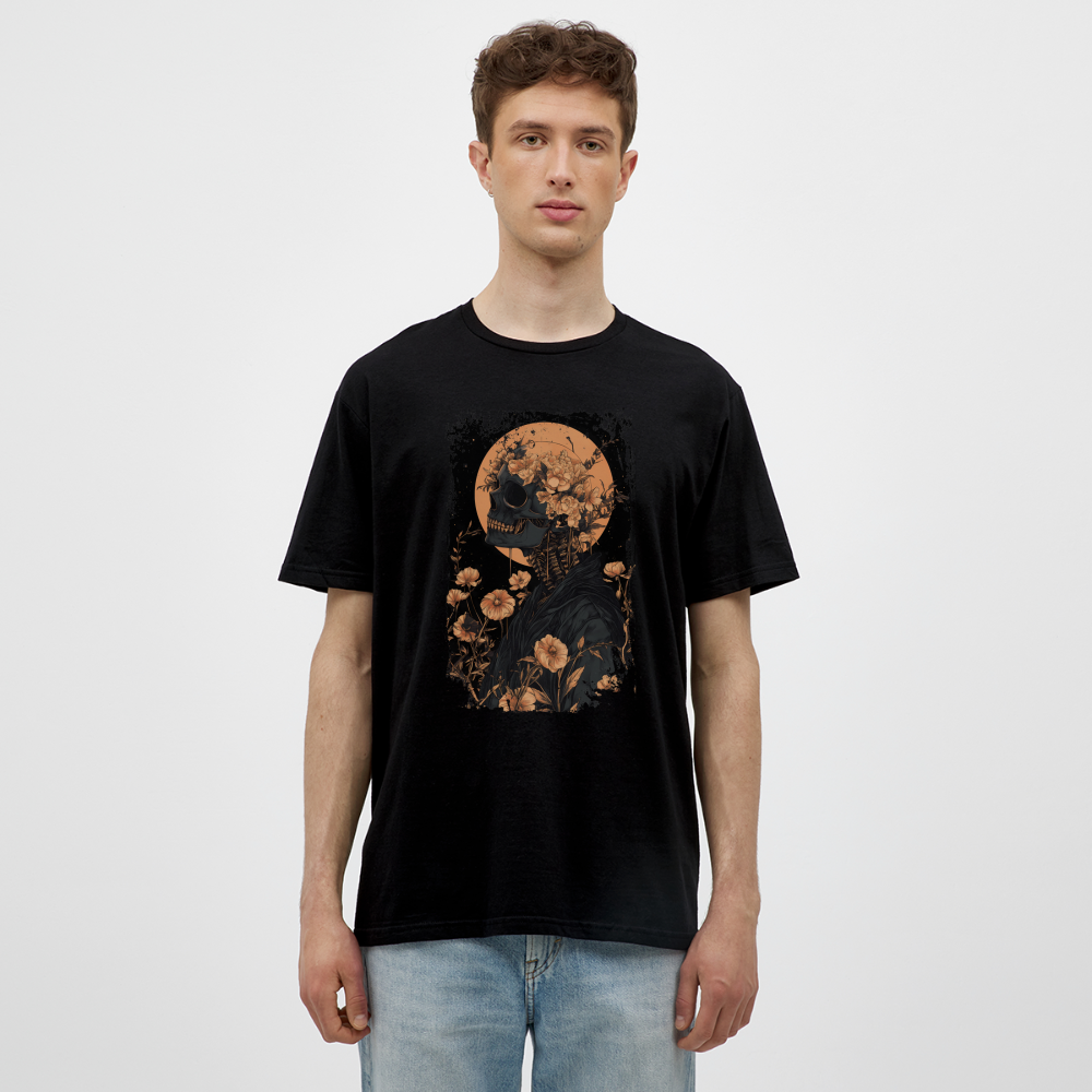 Boho Hippie Skelett im 60er, 70er Jahre Look - Männer T-Shirt - Schwarz