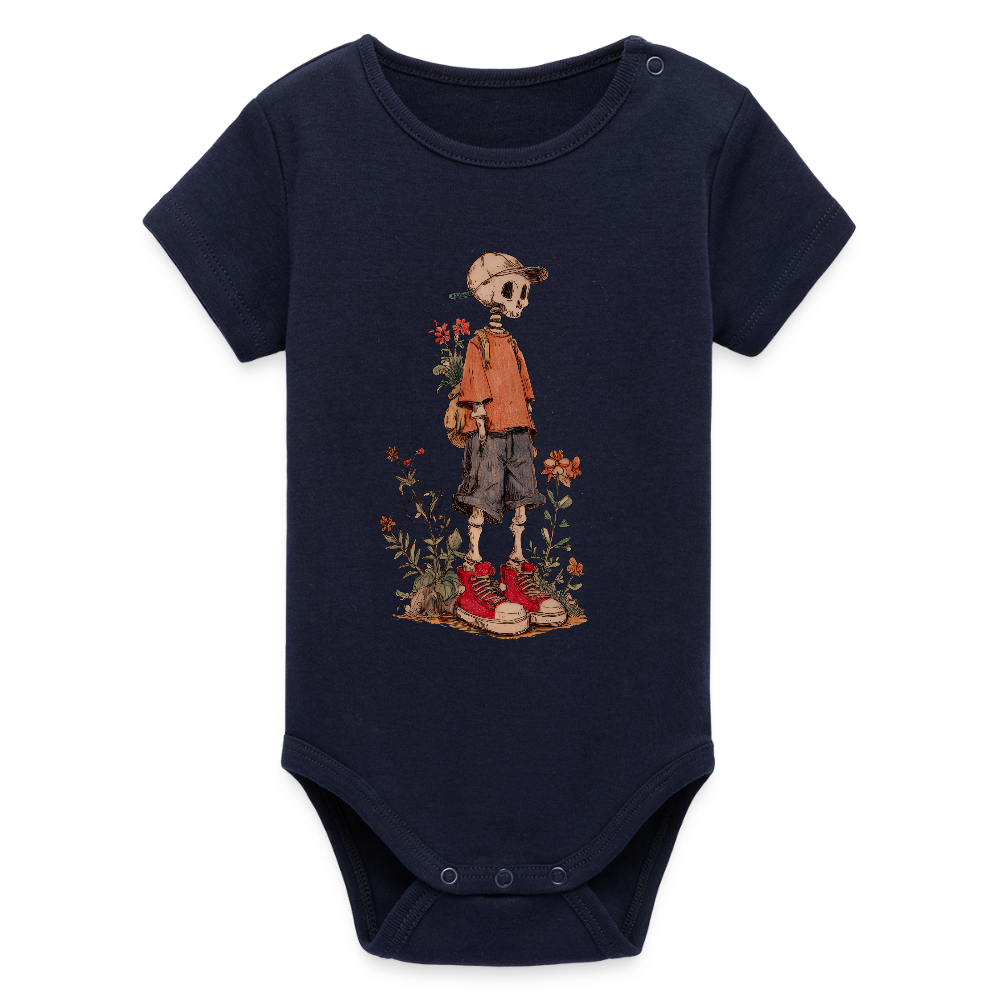 Skeleton Boy - Stanley/Stella Baby Bio Kurzarm-Body - Navy