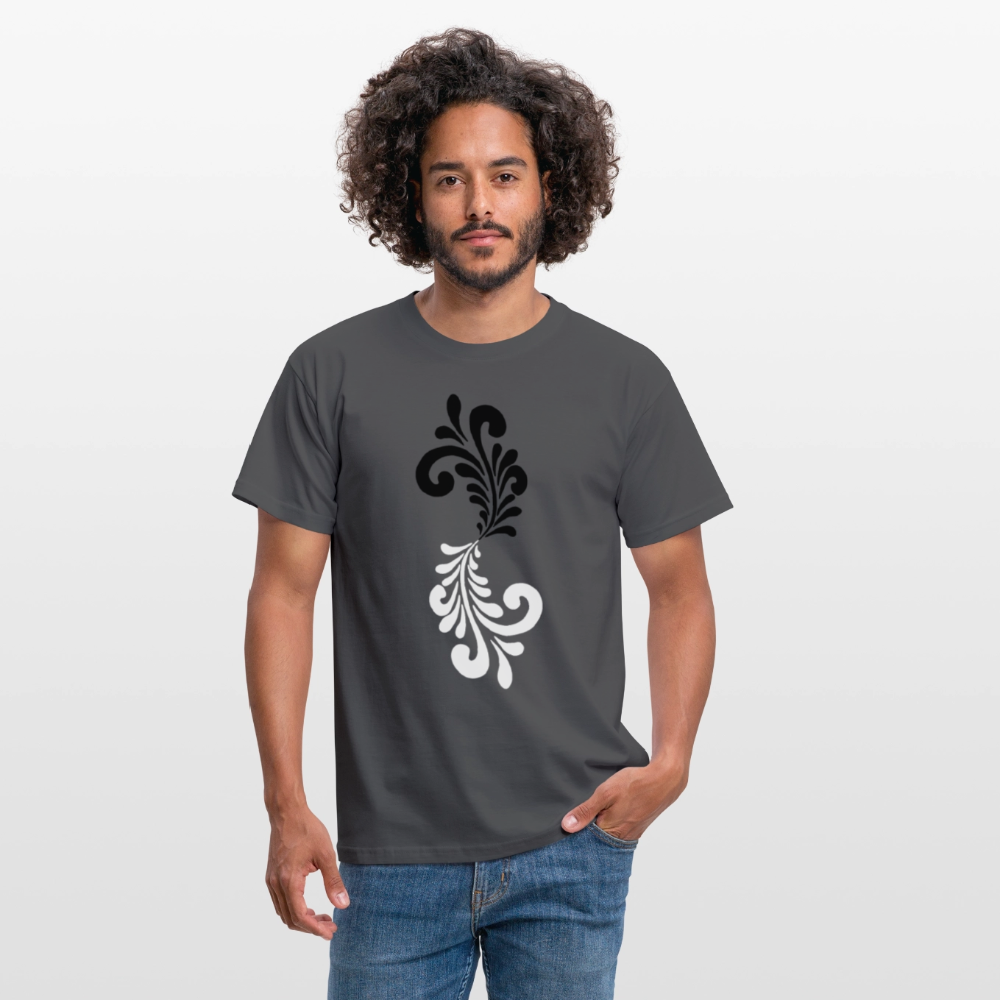 Bembel Ornamente schwarz/weiß - Männer Shirt - Anthrazit