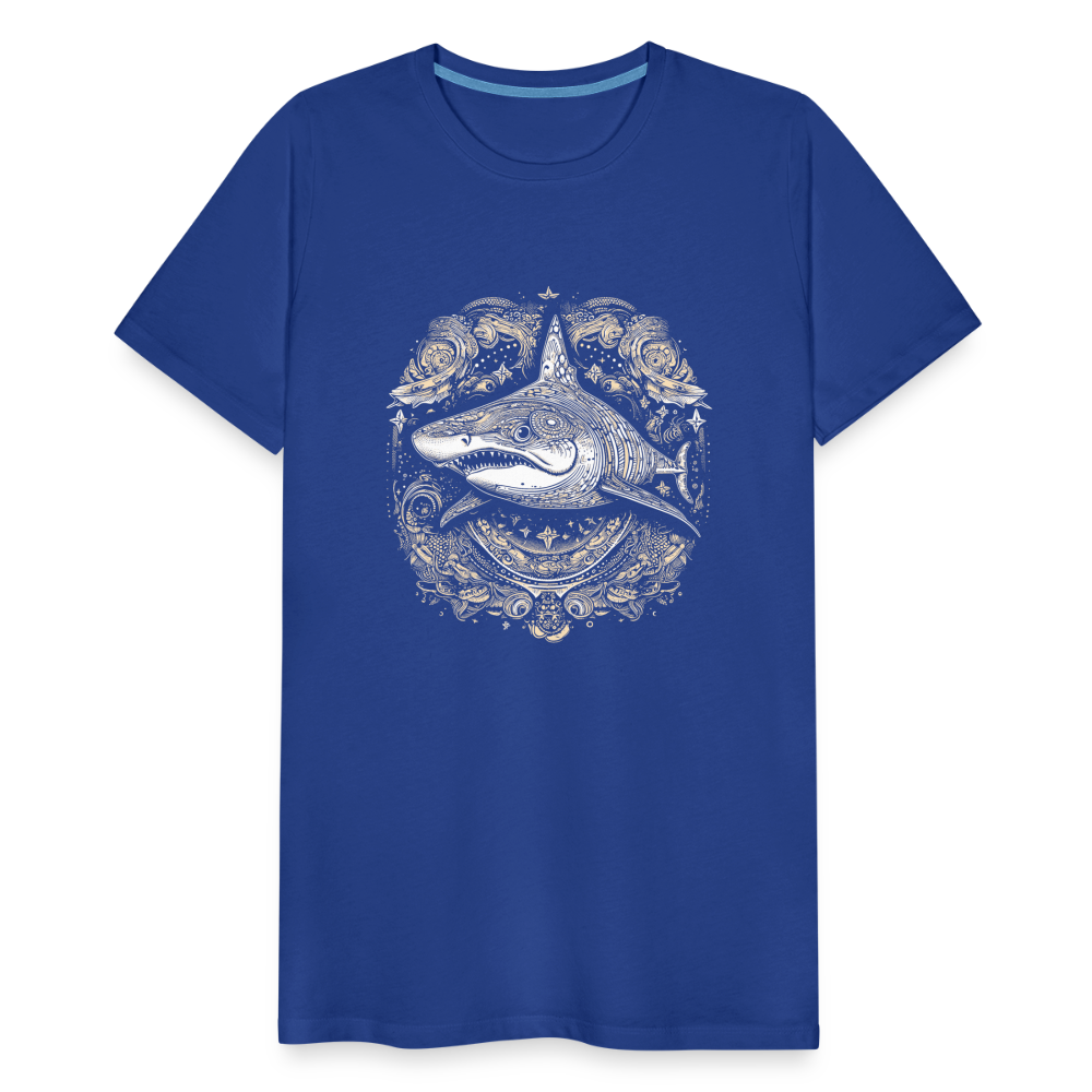Cooler Hai mit Boho/Tribal Mustern - Männer Premium T-Shirts - Königsblau