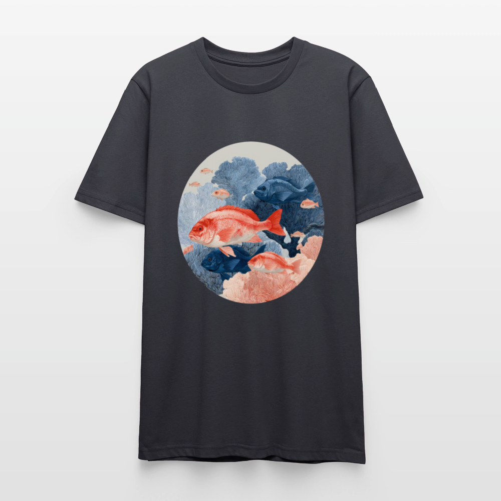 Bunter Meeres Fisch - Stanley/Stella Unisex Bio-T-Shirt CRAFTER - Dunkles Graublau