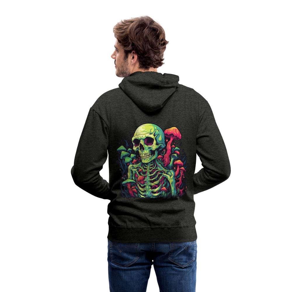 Horror Pilz Skelett - Happy Halloween - Männer Premium Hoodie - Anthrazit