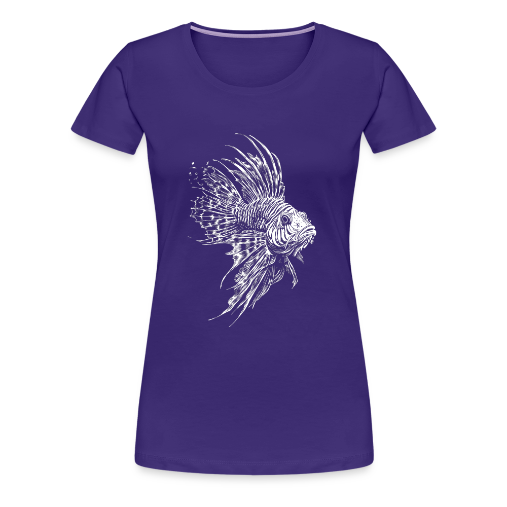 Rotfeuerfisch - Monochrom - Frauen Premium T-Shirt - Lila