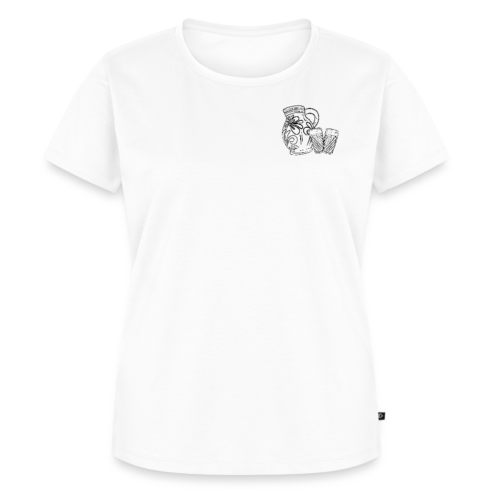 Bembel mit Gläsern - Hessisch Mundart - Frauen Premium T-Shirt - Weiß
