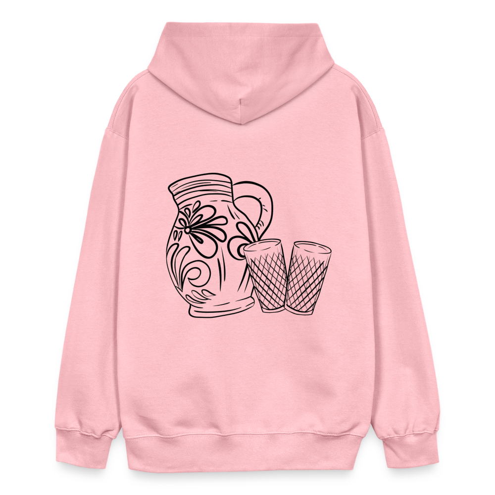 Bembel mit Gläsern - Hessisch Mundart - Unisex Premium Hoodie - Hellrosa