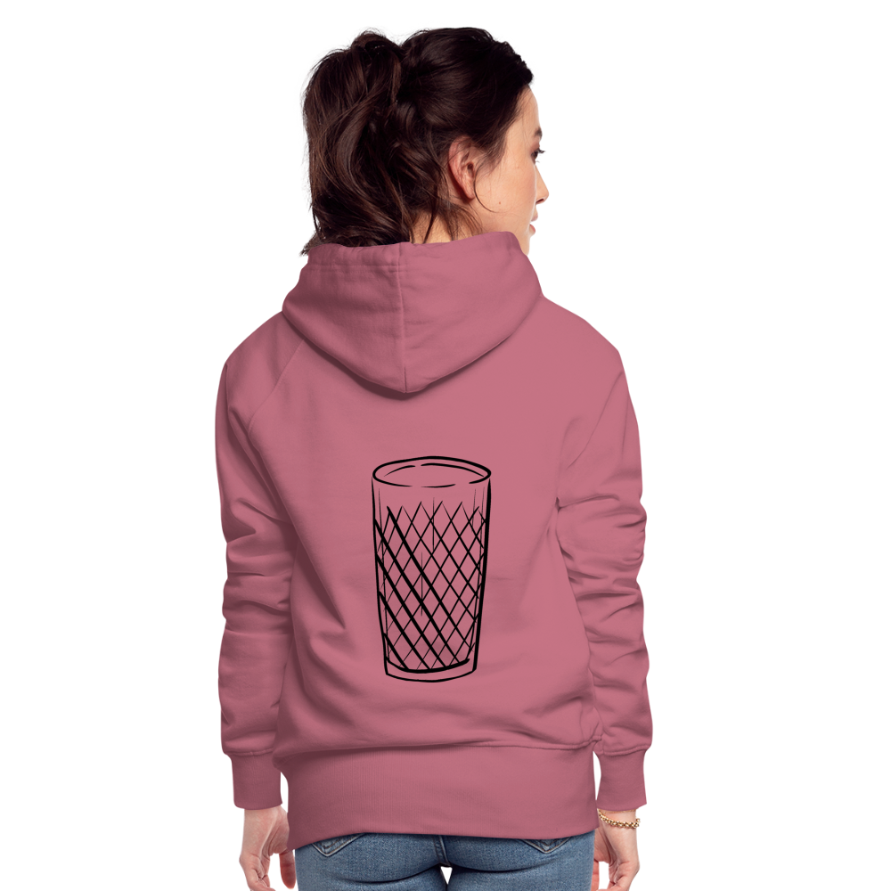Frankfurter Geripptes - Äpplerglas - Hessisch Mundart - Frauen Premium Hoodie - Malve