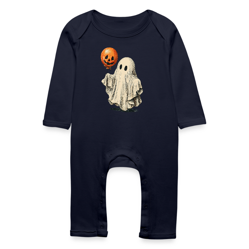 Süßer Halloween-Geist - Baby Bio Strampler - Navy
