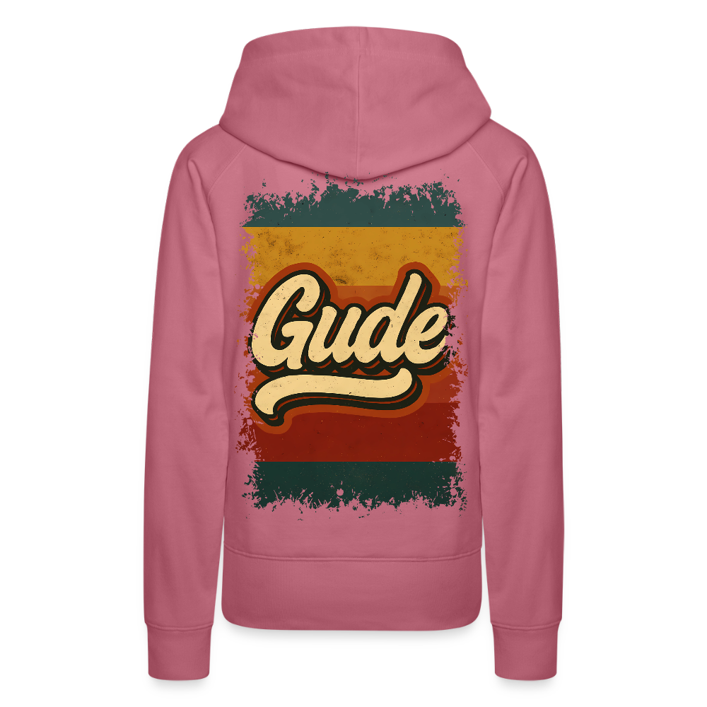 „Gude“ – Retro Look aus Hessen - Frauen Premium Bio Hoodie - Malve