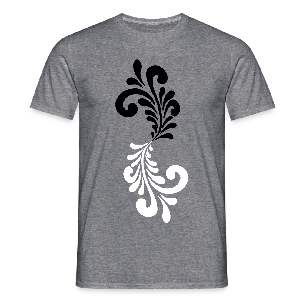 Bembel Ornamente schwarz/weiß - Männer Shirt - Graphit meliert