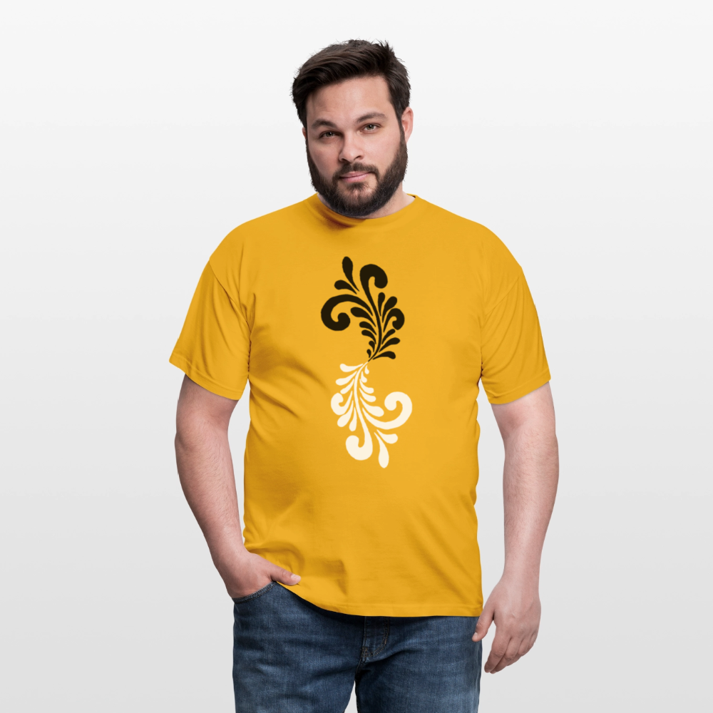 Bembel Ornamente schwarz/weiß - Männer Shirt - Gelb