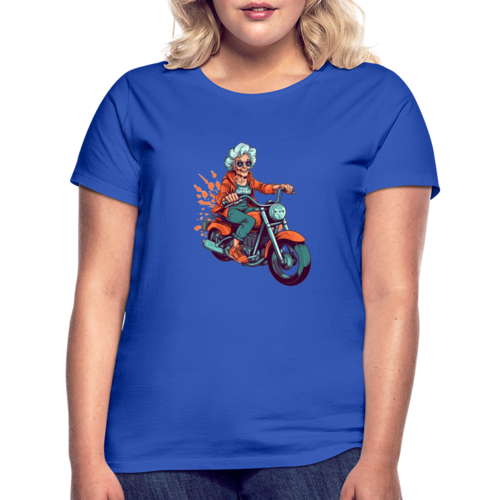Coole alte Biker Oma - Motorrad Omi - Frauen T-Shirt - Royalblau