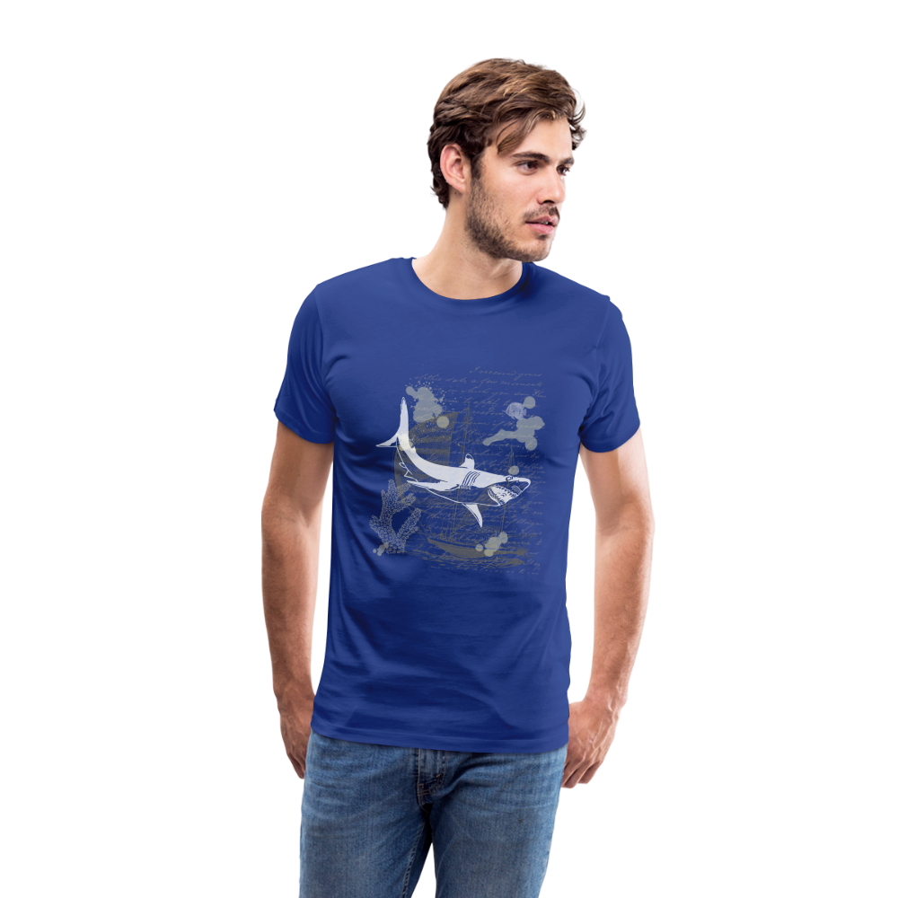 Vintage Steampunk Hai Motiv - Männer Premium T-Shirts - Königsblau