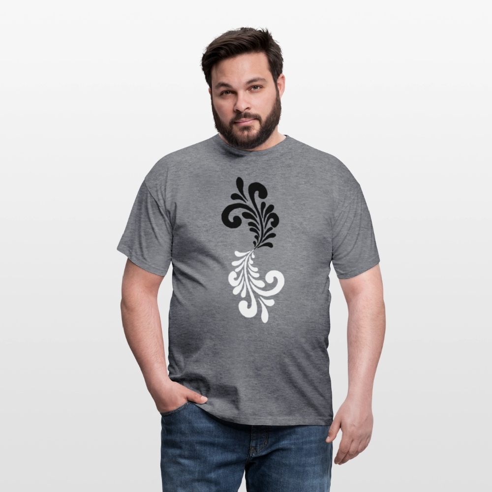 Bembel Ornamente schwarz/weiß - Männer Shirt - Graphit meliert