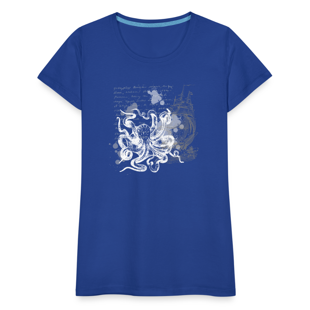 Vintage Steampunk Oktopus Motiv - Frauen Premium T-Shirts - Königsblau