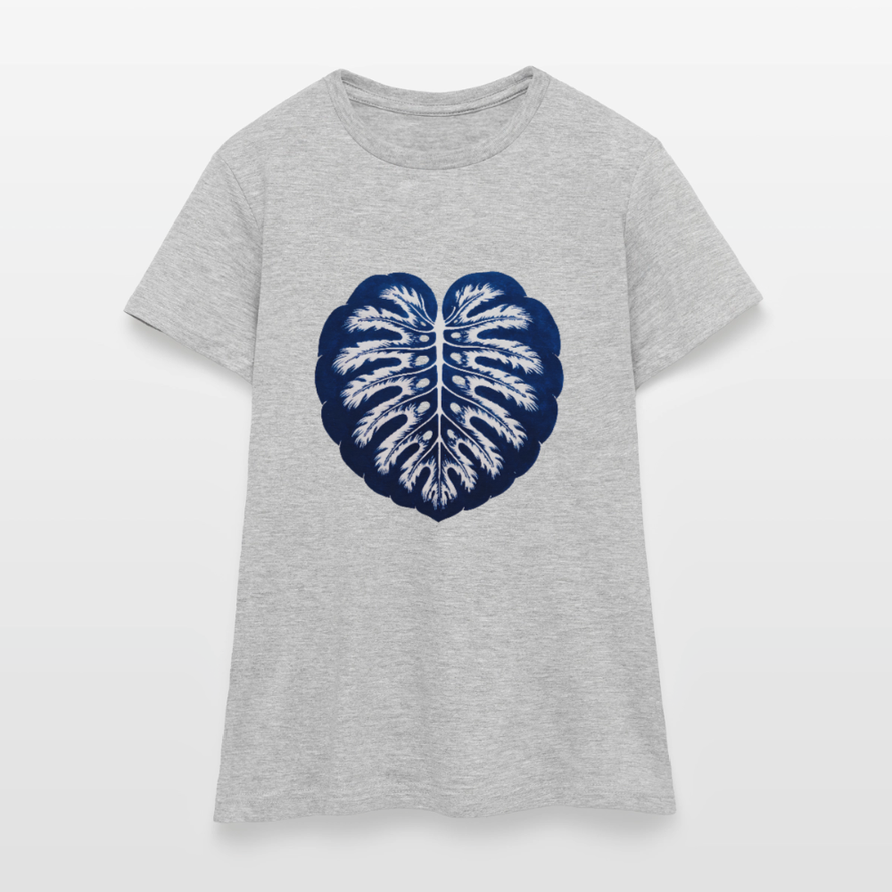Indigo Monstera - Frauen T-Shirt - by Artful Alchemist