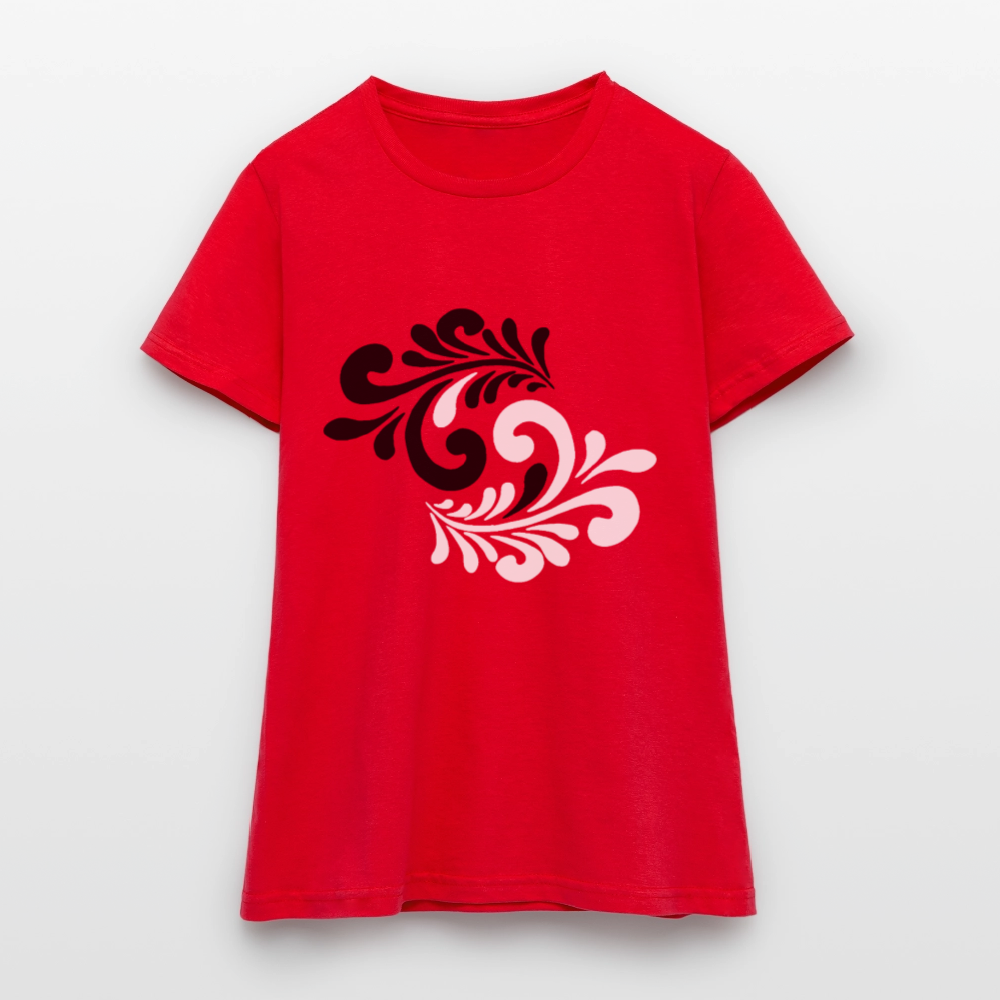 Hessisch Balance - Yin und Yang - Frauen T-Shirt - Rot