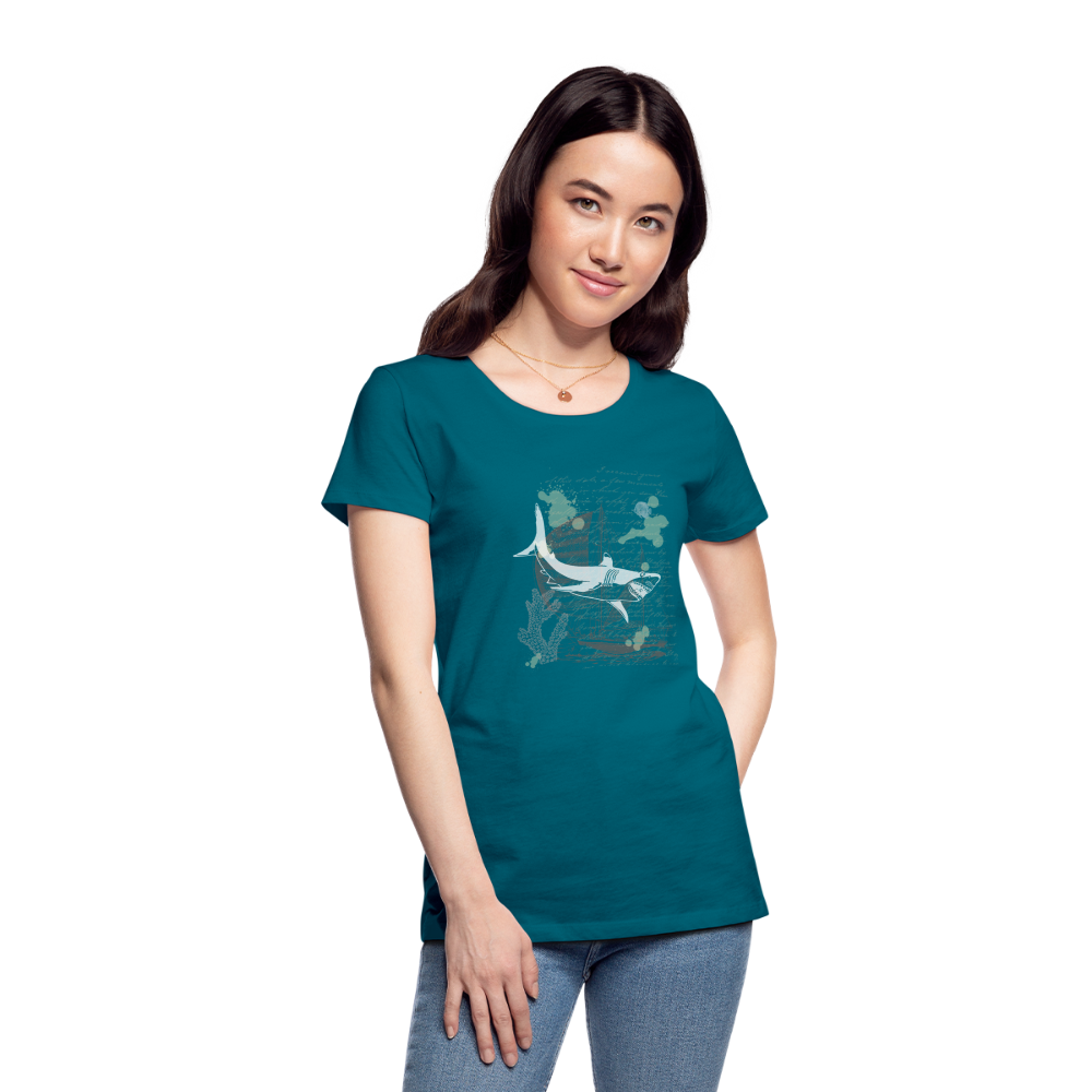 Vintage Steampunk Hai Motiv - Frauen Premium T-Shirts - Divablau