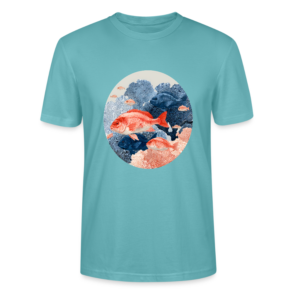 Bunter Meeres Fisch - Stanley/Stella Unisex Bio-T-Shirt CRAFTER - Pastelltürkis