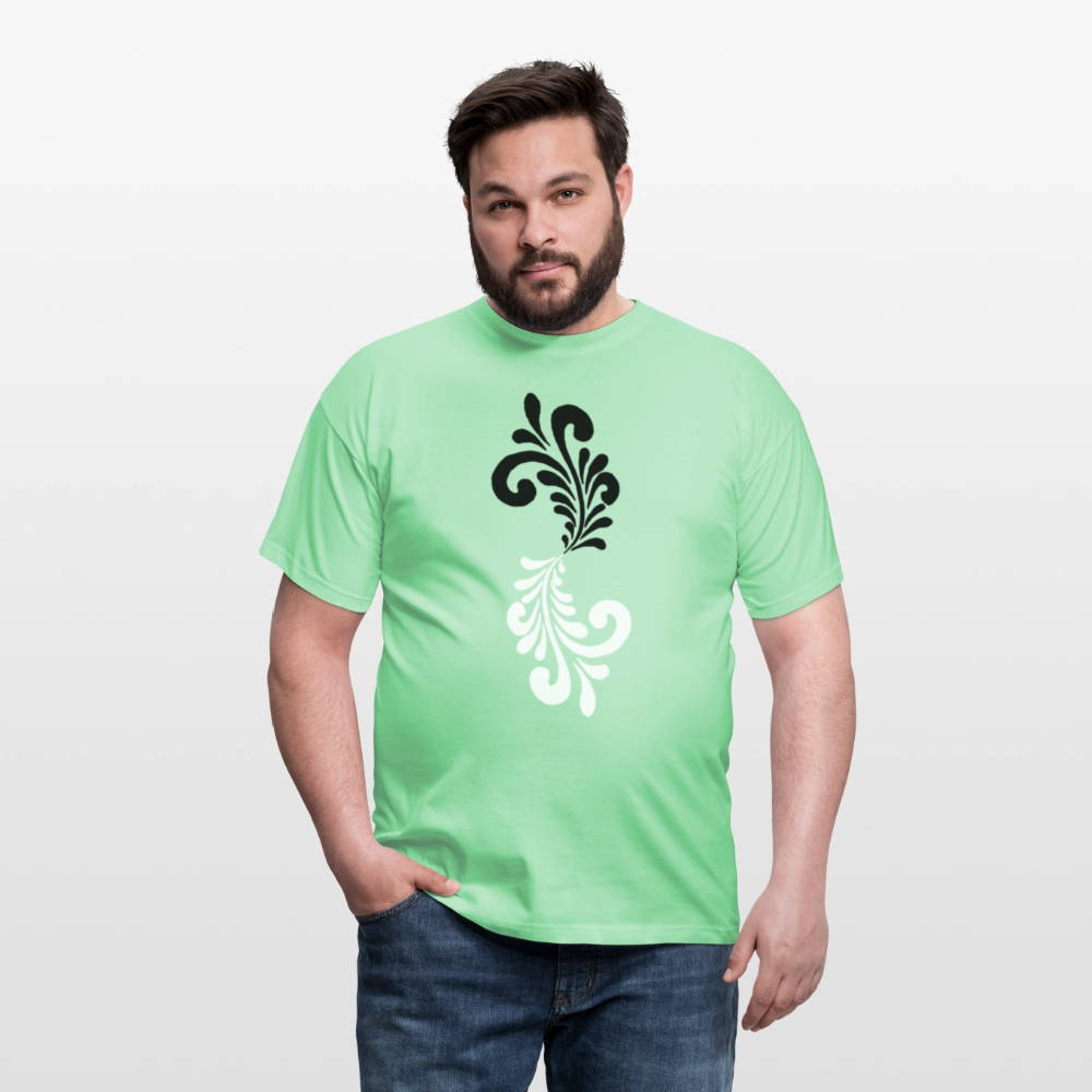 Bembel Ornamente schwarz/weiß - Männer Shirt - Mintgrün