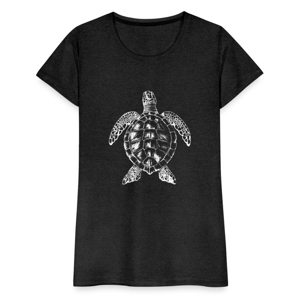 Meeresschildkröte - Monochrom - Frauen Premium T-Shirt - Anthrazit