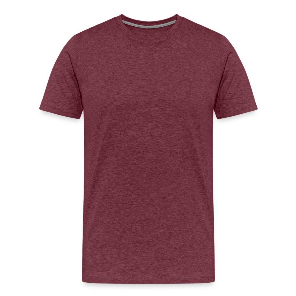 Qualle mit roten Fäden - Männer Premium T-Shirt - Bordeauxrot meliert