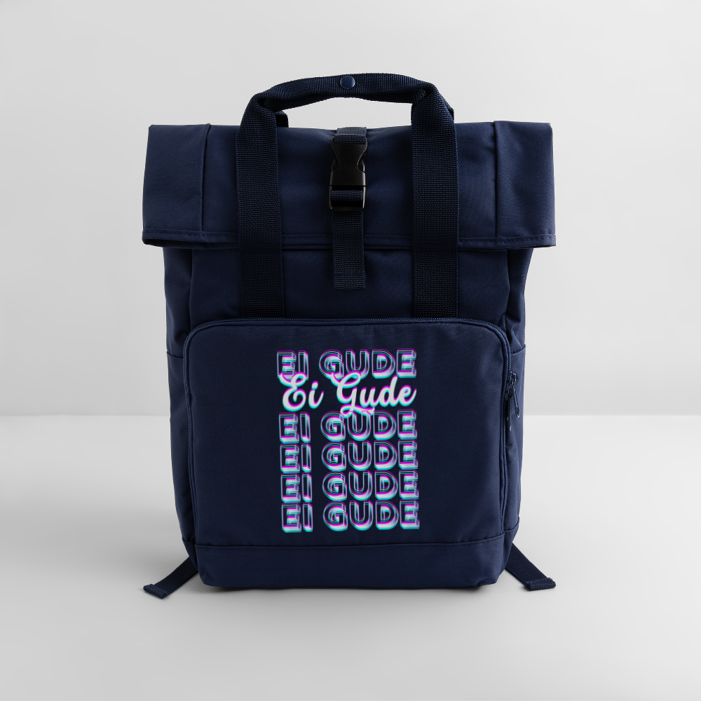 Ei Gude - Hessisch Mundart - Rollrucksack - Navy