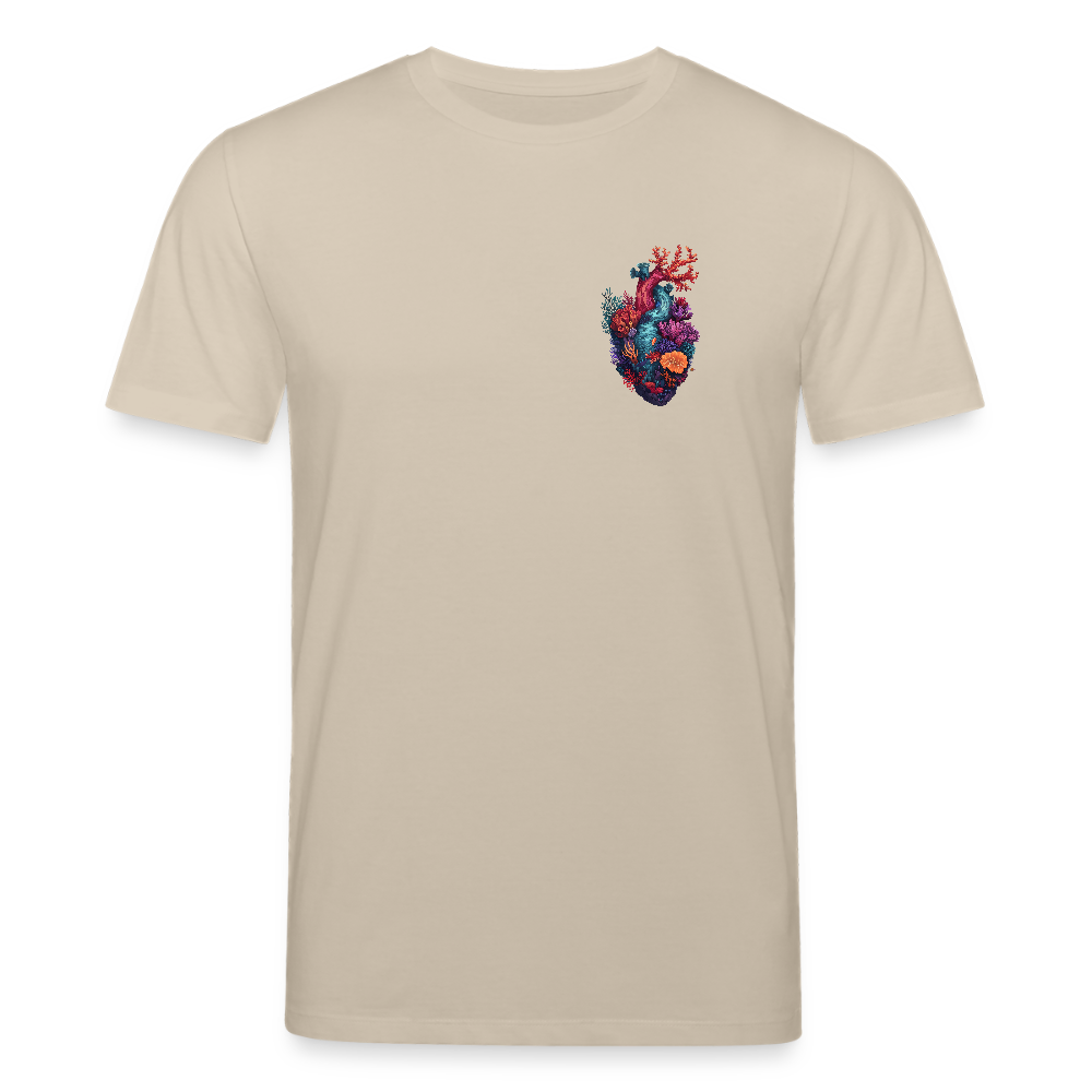 Ocean Heart Brusttaschenformat - Stanley/Stella Unisex Bio-T-Shirt CREATOR - Beige