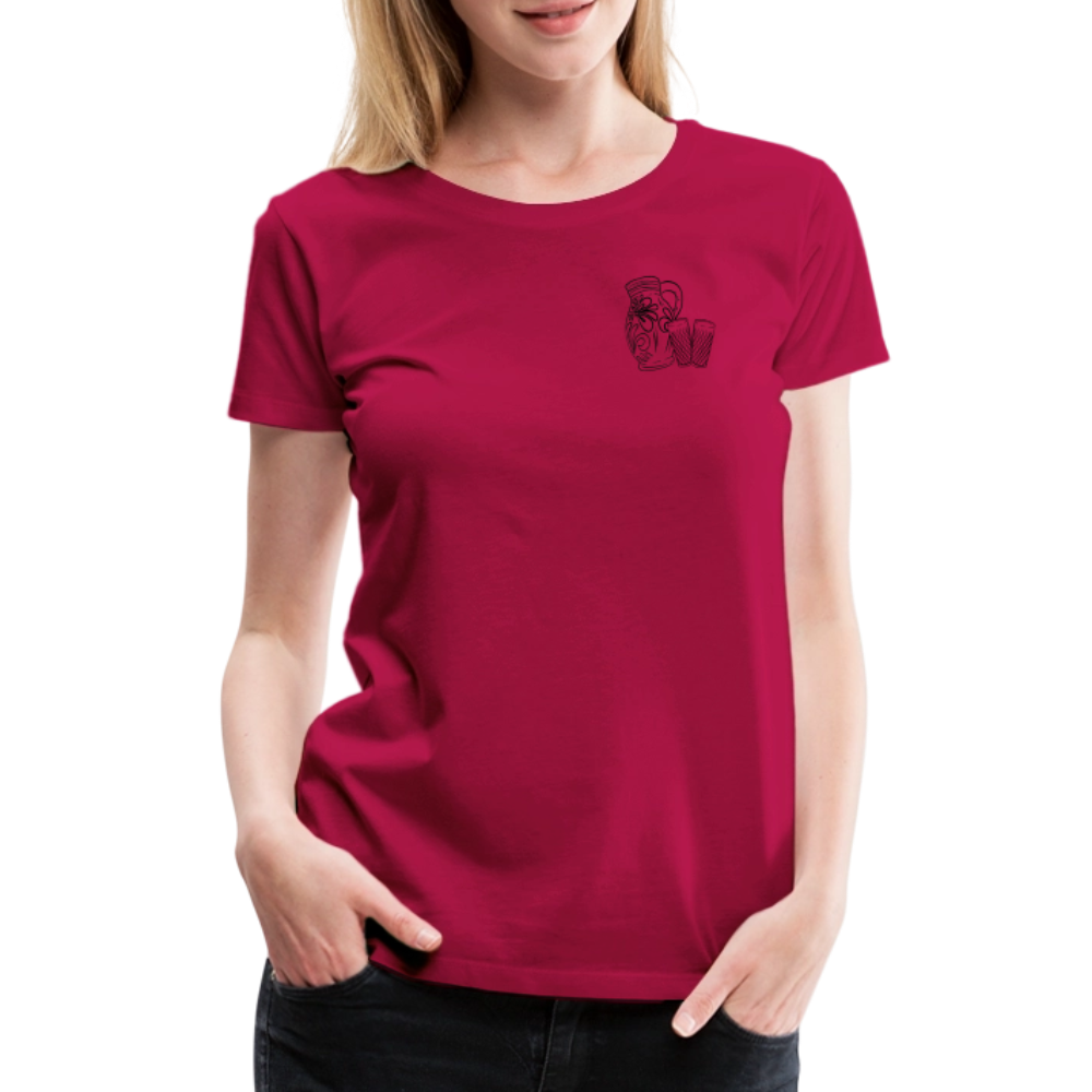 Bembel mit Gläsern - Hessisch Mundart - Frauen Premium T-Shirt - dunkles Pink