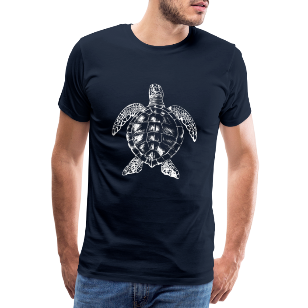 Meeresschildkröte - Monochrom - Männer Premium T-Shirt - Navy