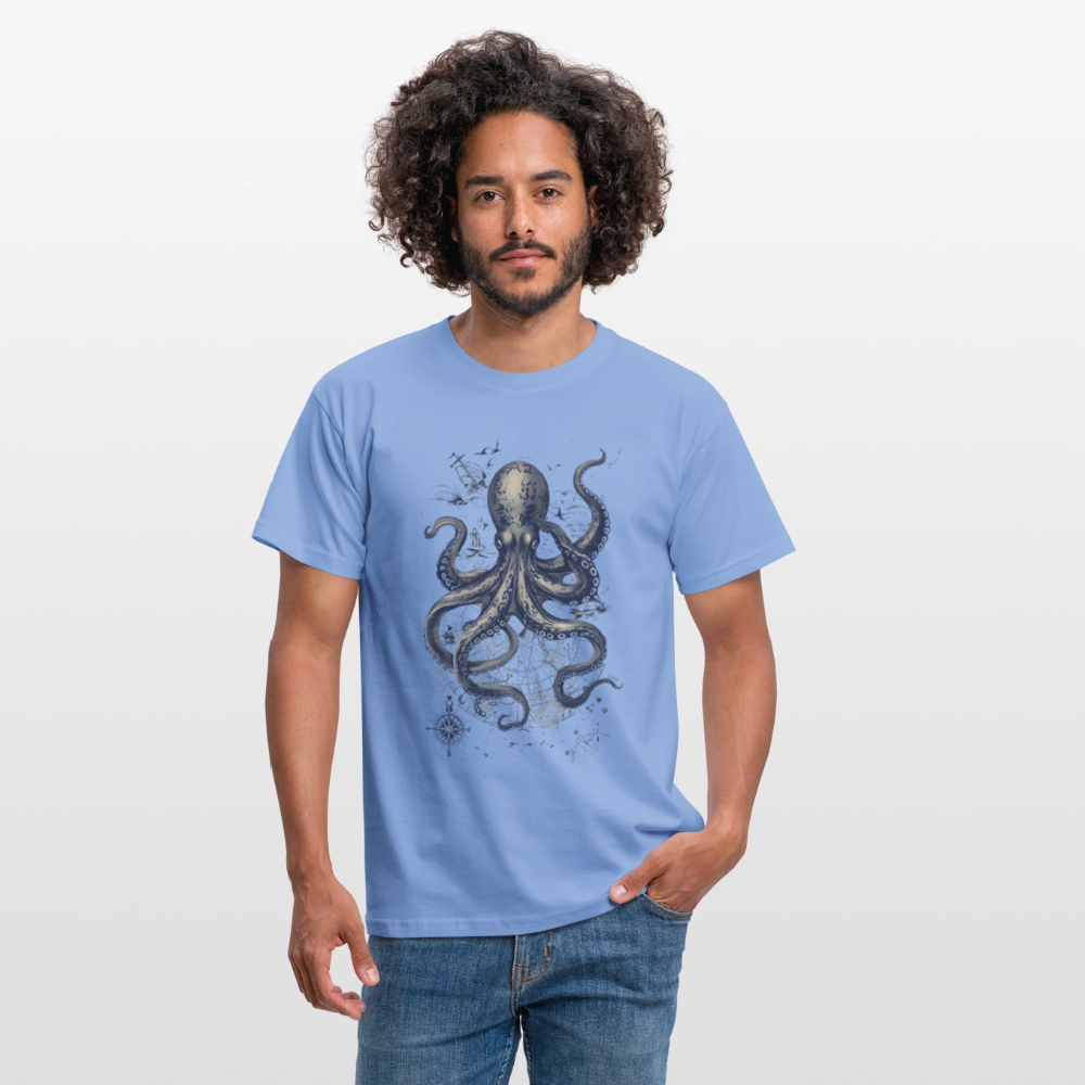 Steampunk Oktopus - Männer T-Shirt - carolina blue