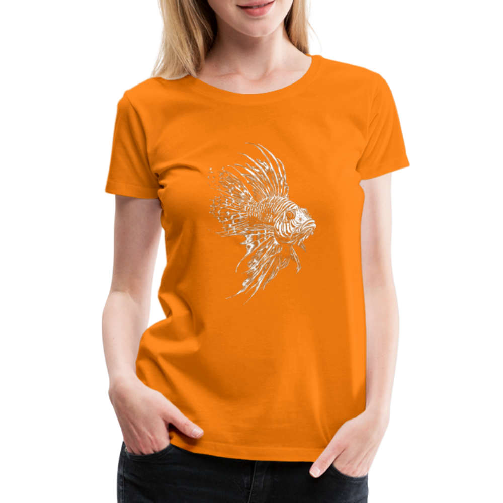 Rotfeuerfisch - Monochrom - Frauen Premium T-Shirt - Orange