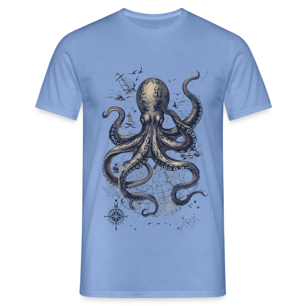 Steampunk Oktopus - Männer T-Shirt - carolina blue